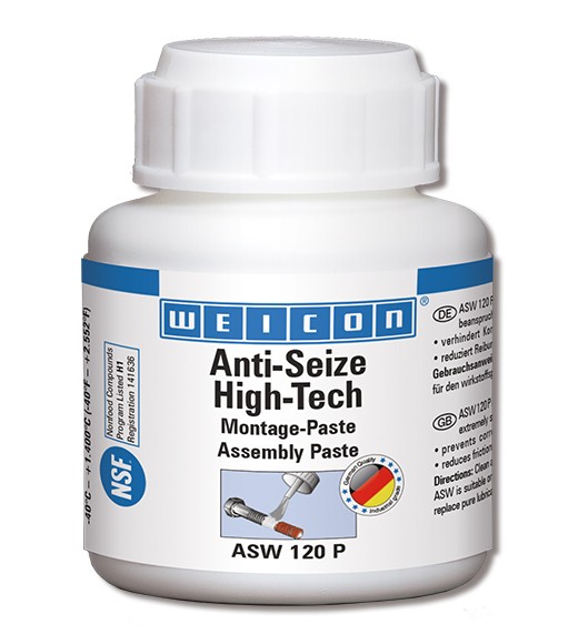 WEICON Anti-Seize ASW 120 P 120 g, High-Tech Montagepaste, 26100012